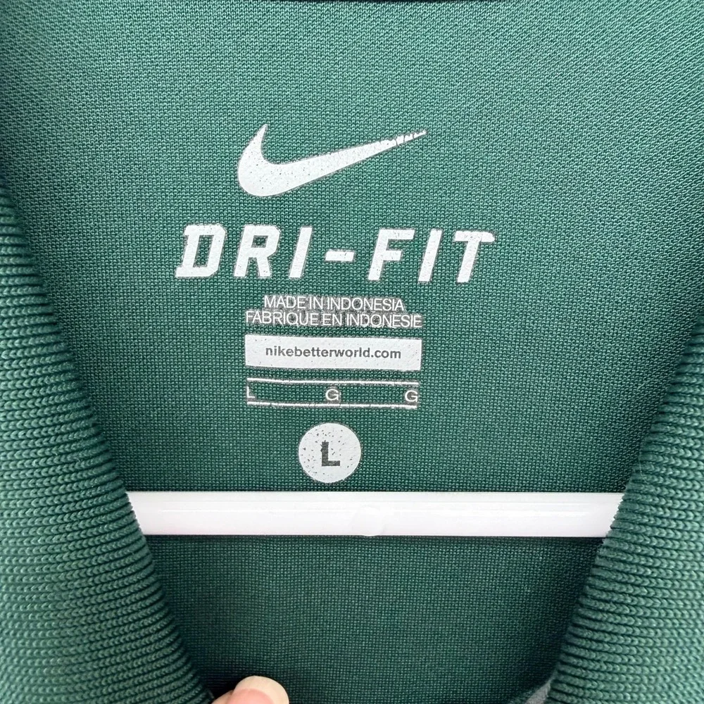 Nike Polo Michigan State Spartans Collegiate Gameday Golf Dri-Fit Mens L Green‎